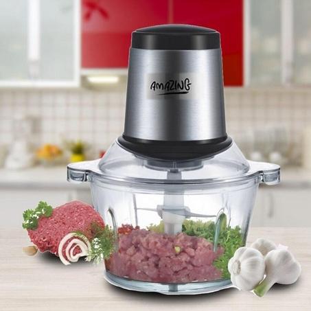 Hachoir électrique pour viande et légumes,  bol en verreمفرمة كهربائية للحوم والخضروات ، وعاء زجاجي