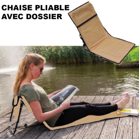 Chaise pliable avec dossier  كرسي قابل للطي مع مسند ظهر