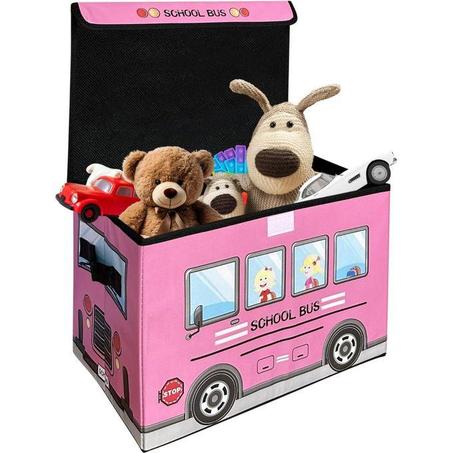 علبة التنظيم القابلة للطي بشكل باص مدرسي