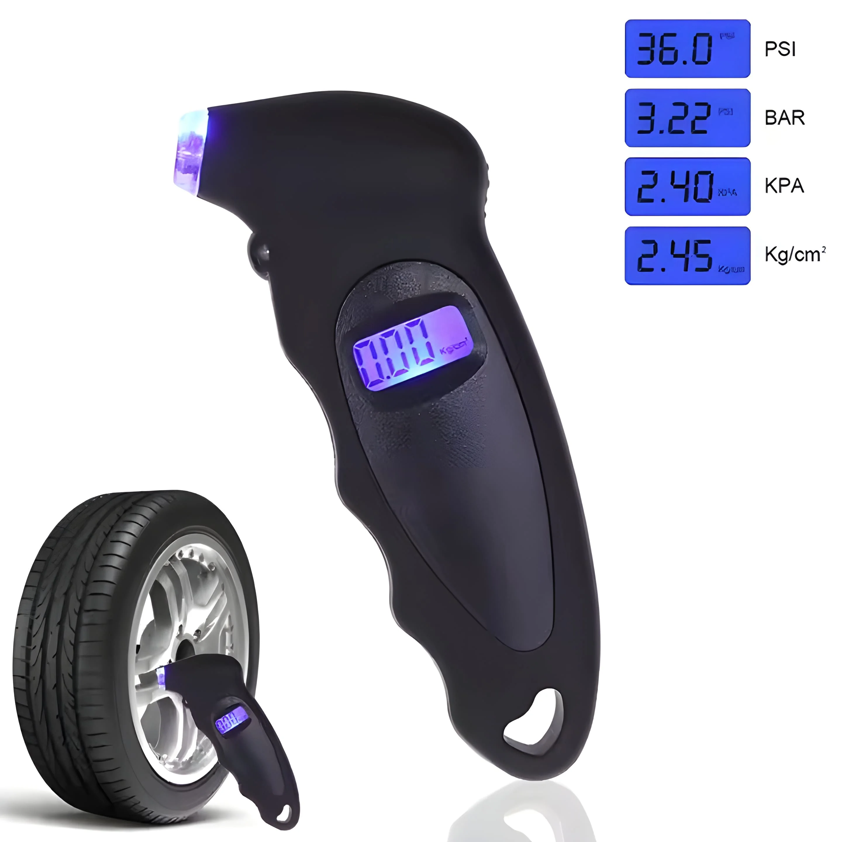 Manomètre digital de pression des pneus 150PSI