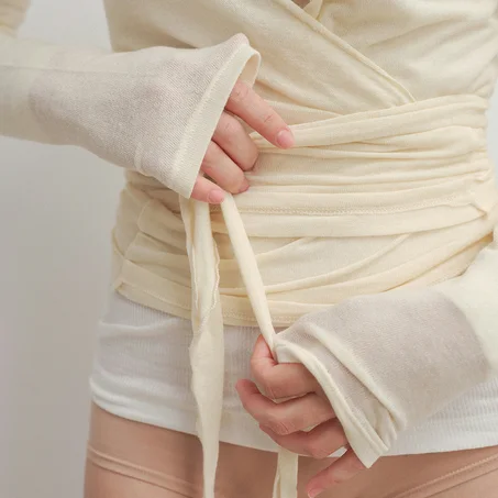 Crinkle Muslin Peasant Blouse