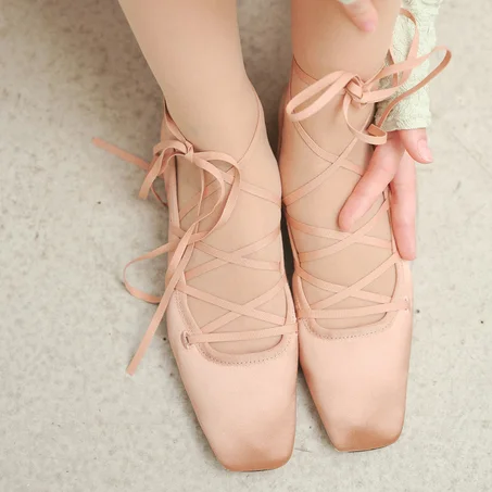 Satin Étoile Ballet Flats (Étoile means 'star' in French, referencing a principal ballerina)