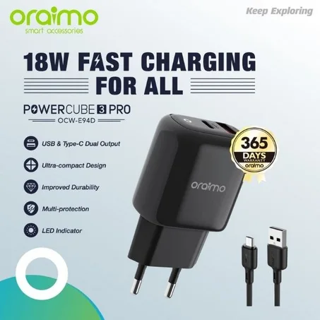 chargeur oraimo power cube 3 pro OCW-E94D