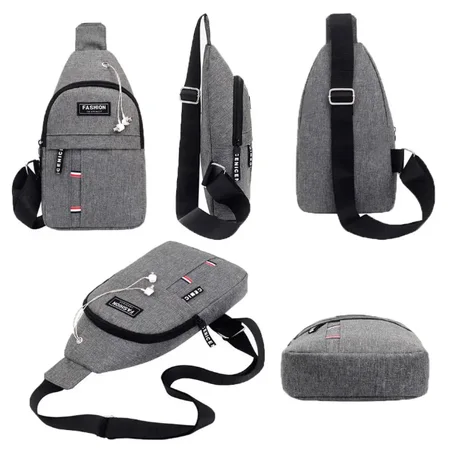 Sac de poitrine pour homme ajustable – pour usage extérieur, escalade et cyclisme | Sac bandoulière oblique