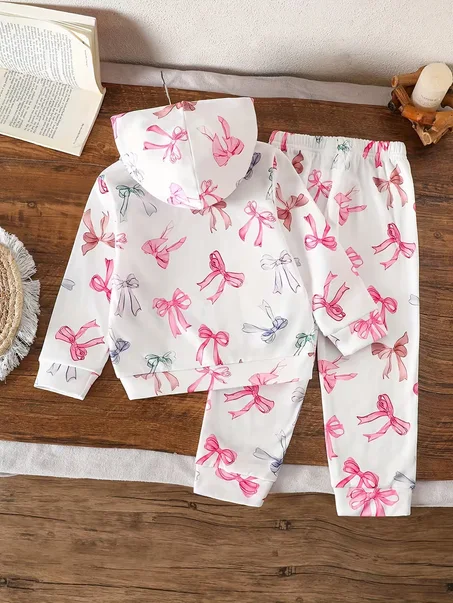 🎀 طقم شتوي للبنات بابيون أناقة ودفء فالبرد 🎀