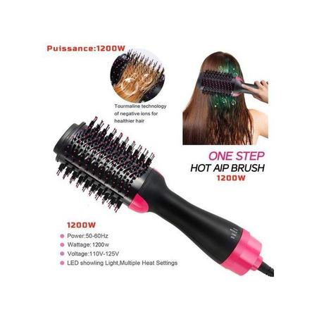 One Step Brosse soufllante en Acier - 1200W-Originale One-Step Hair Dryer And Volumizer Hot Air Brush