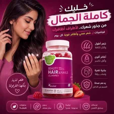 حلوي جيلاتين للعنايه بالشعر والبشره والاظافر - التوصيل لباب البيت + الشحن مجاني