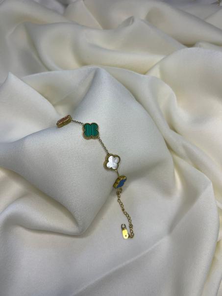 Gourmette Van Cleef Vert et Blanc