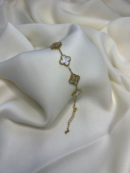 Gourmette Van Cleef Blanc