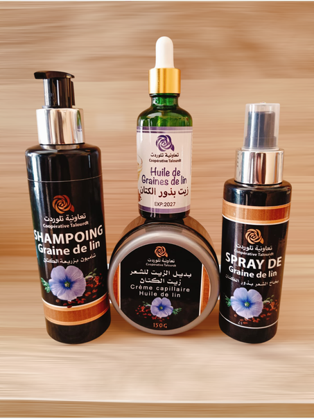 مجموعة زيت بدور الكتان لشعر قوي وصحي