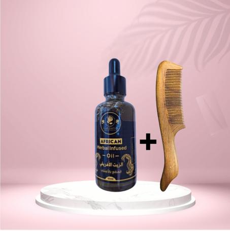 الزيت الافريقي المنقوع بالاعشاب الصحراوية للشعر قوي ولامع