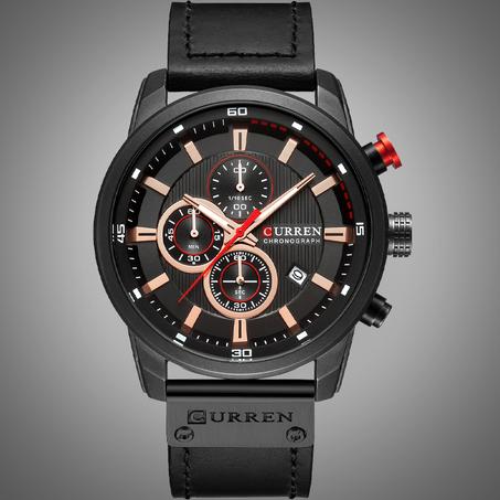 ساعة كلاسيكية للرجال رياضية مقاومة للماء