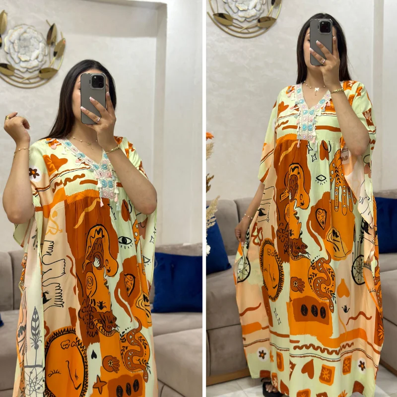 ☀️كندورة صيفية بتوب خيط