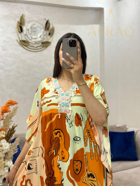 كندورة صيفية خفيفة وأنيقة