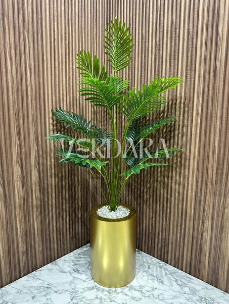 plante artificielle pot dore