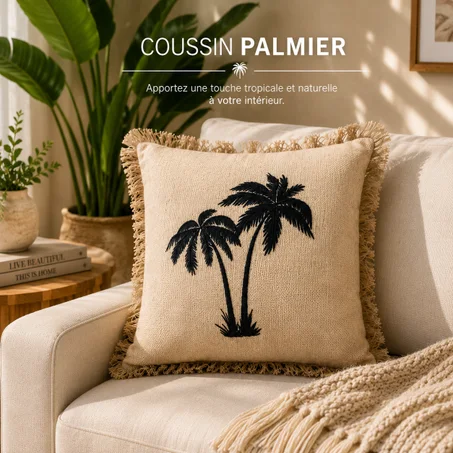 coussin palmier