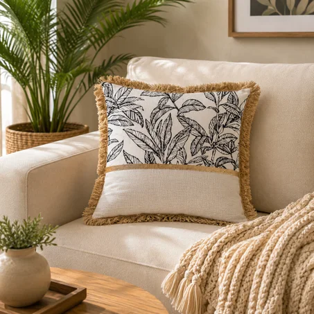 coussin feuillage