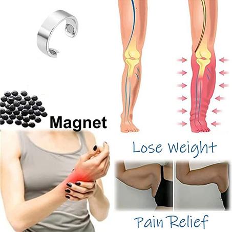 حلقة مغناطيسية فضية