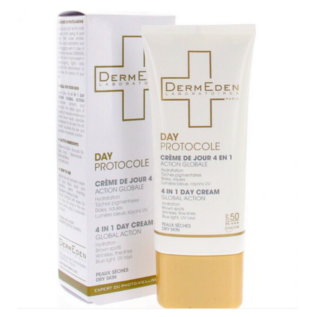 DERMEDEN DAY PROTOCOLE CREME DE JOUR ANTI AGE 4 EN 1 PEAUX SECHES