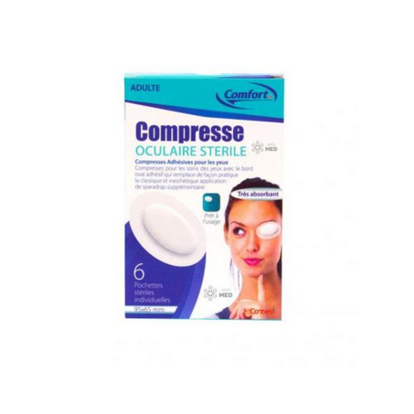 ضمادات العين المعقمة لاصقة للكبار 6 ضمادة