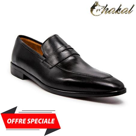Chaussures Mocassin Carone Noires en Cuir de Veau 100%