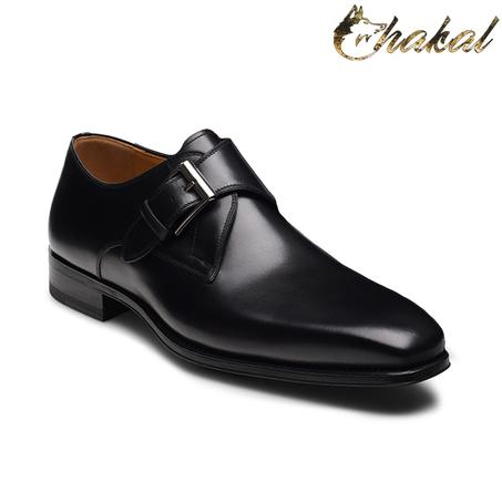 Chaussures à Boucle Zive Noires en Cuir de Veau 100%
