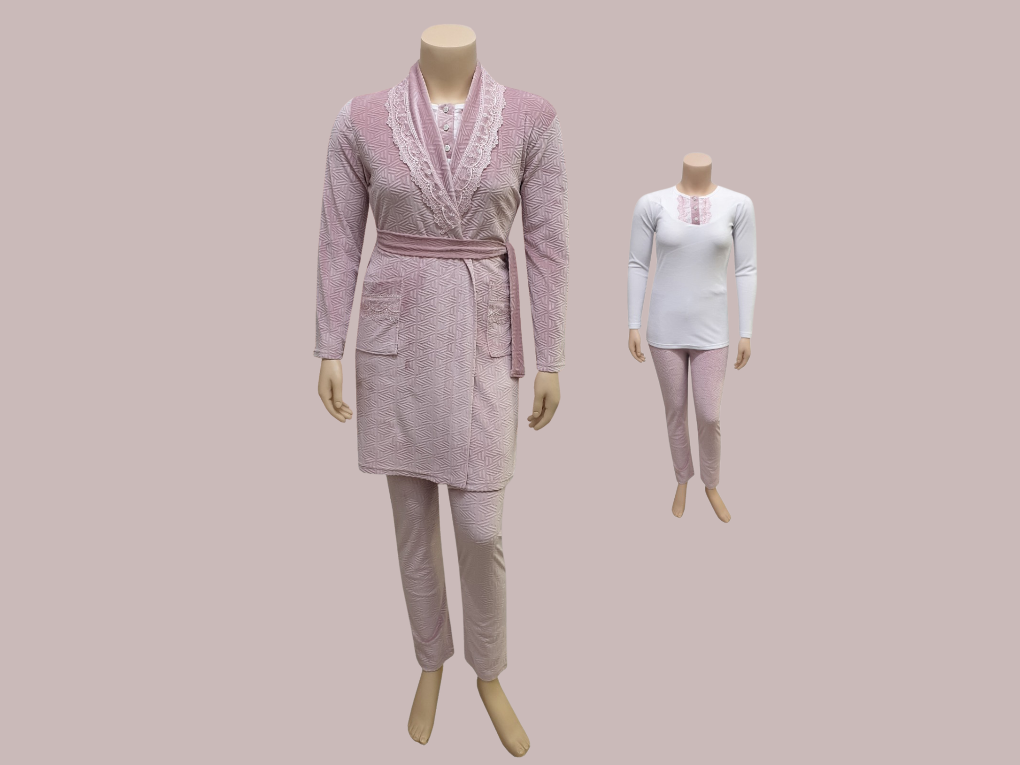 pyjama 3 pièces en velours