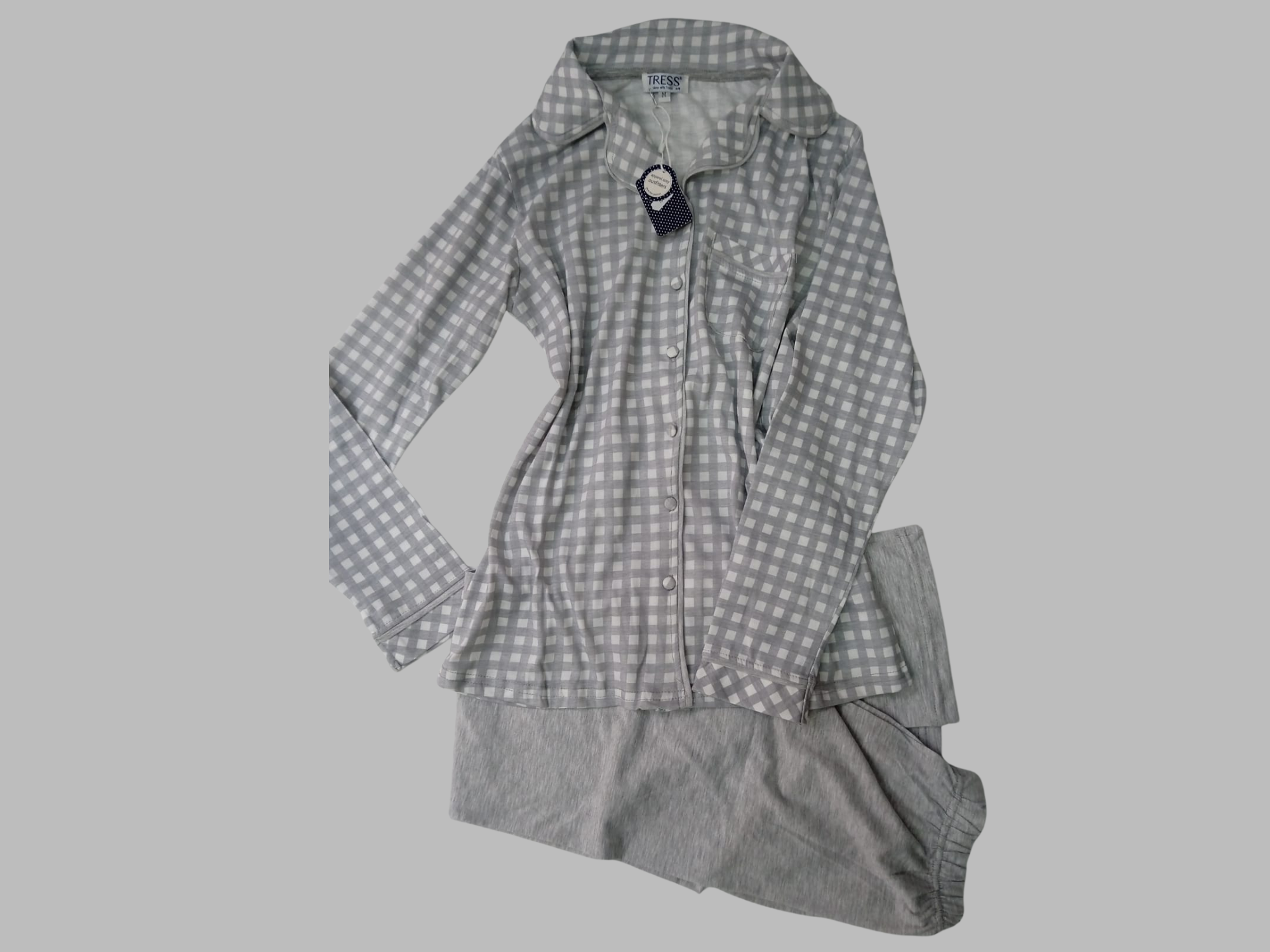 pyjamas 2 pièces carreaux