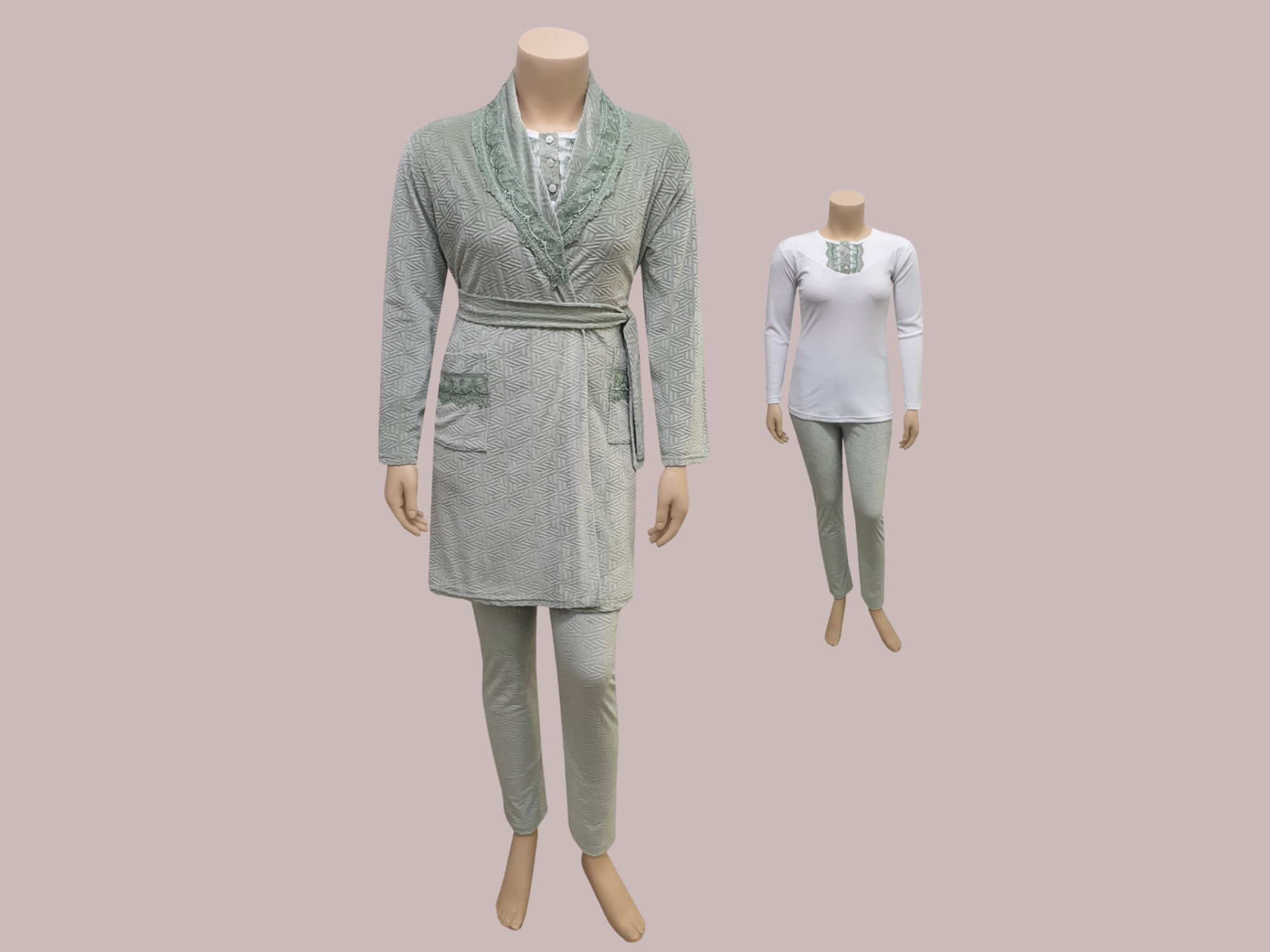 pyjama 3 pièces en velours