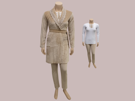 pyjama 3 pièces en velours