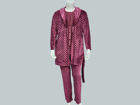 ensemble 3 piéces motifs carreaux