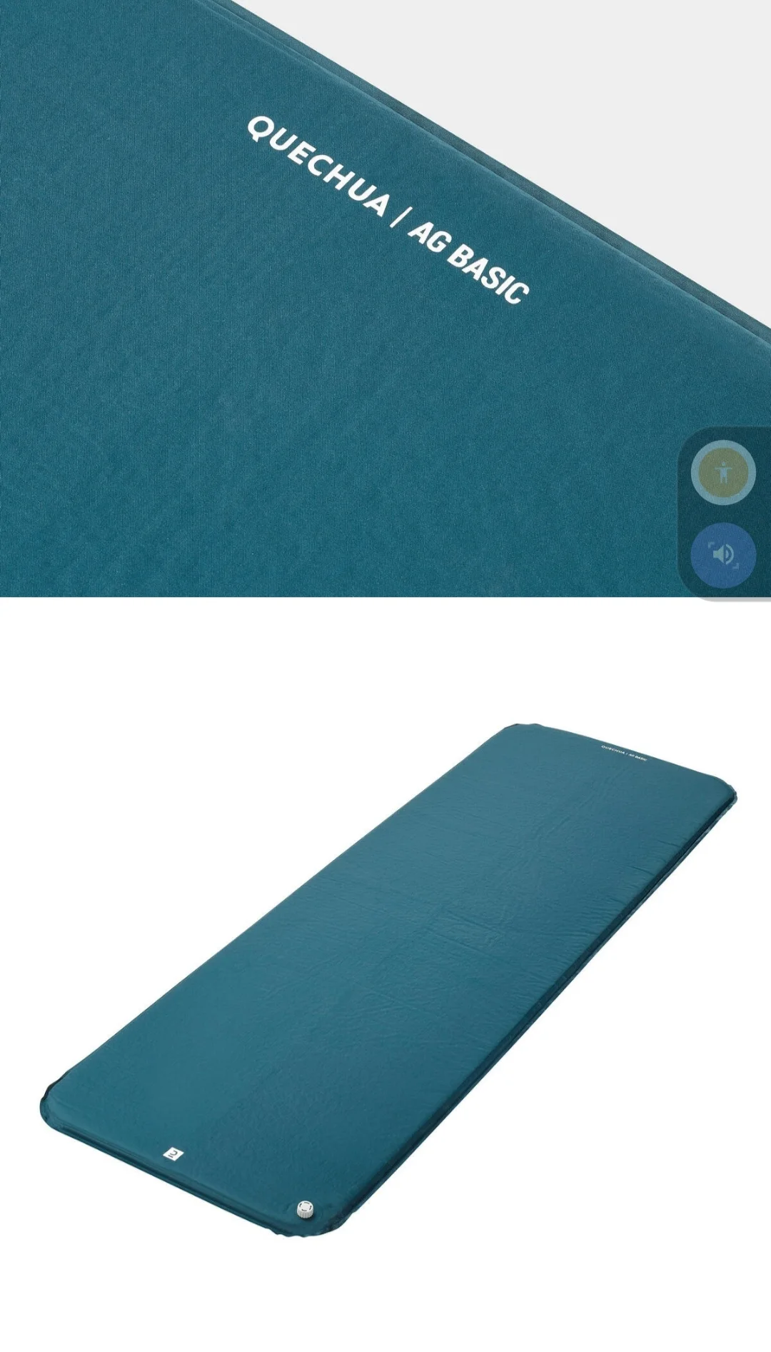 Tapis Gonflable  Autogonflant de la Marque Quechua pour Camping. Compact, léger, facile à transporter et pratique.