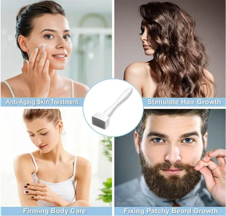 ختم ديرما رولر قابل للتعديل، إبر الدقيقة للشعر والبشرة