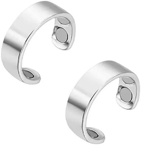 خاتم مغناطيسي صحي بتصميم عصري مفتوح للنساء والرجال