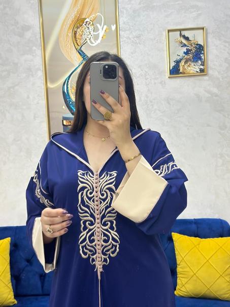 🔸️ جلابة ديكرادي بالعقاد ومطروزة بالطرز الرباطي الاصيل