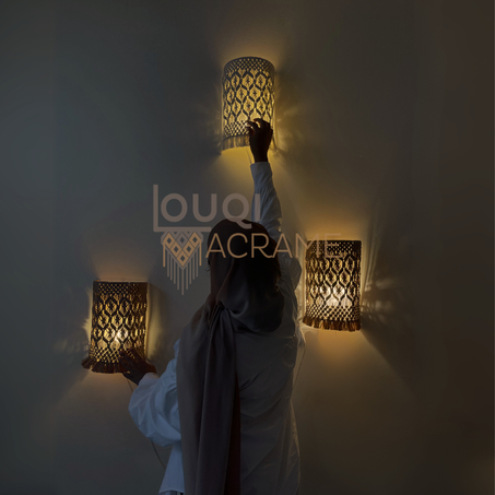 Applique Murale en Macramé Fait Main – Style Bohème