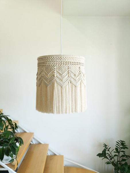 Lampe bohème en macramé