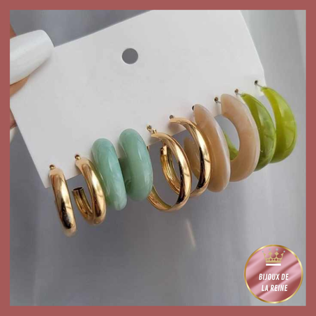 5 Boucles d'oreilles