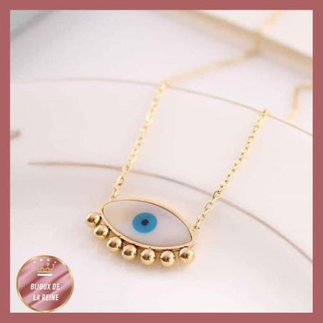 Collier œil bleu