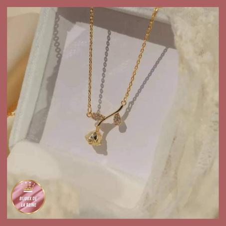 Collier fleur tombante