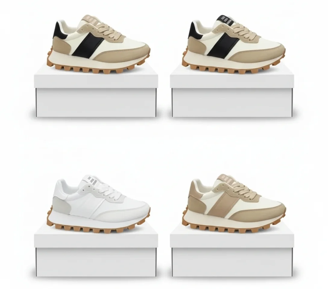 Baskets Fille – Tailles 36 à 40 Avec Boite