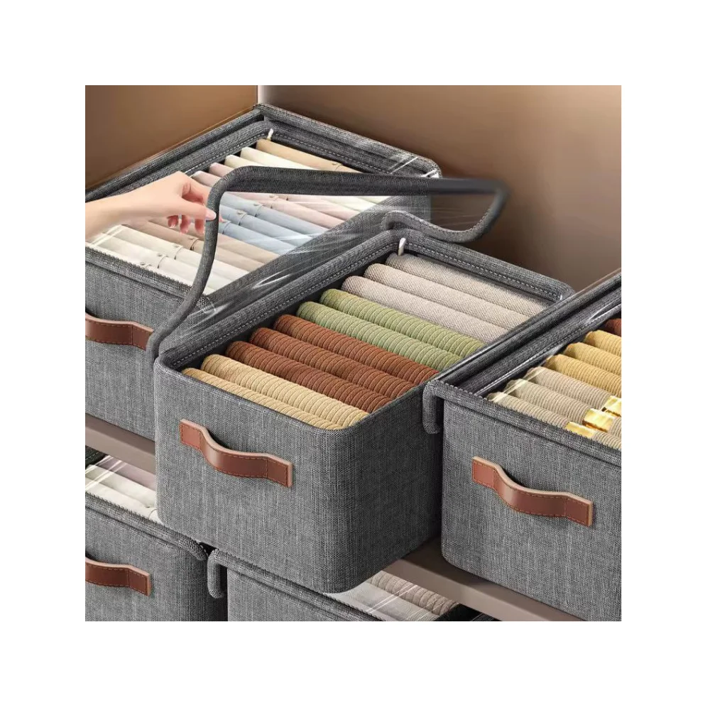 حقيبة تخزين الملابس بغطاء لحفظ وتنظيم أغراضك بسهولة