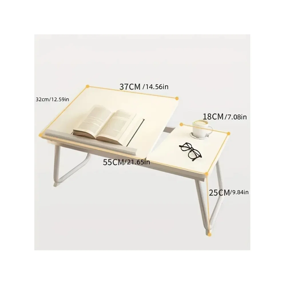طاولة حاسوب محمولة قابلة للطي متعددة الاستعمالات مع حامل المشروبات