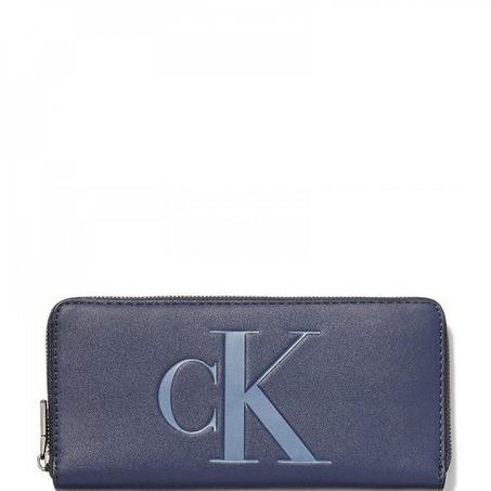 محفظة كالفن كلاين مونوغرام زرقاء