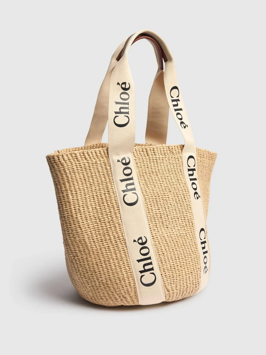 Chloé Grand sac cabas en papier Woody