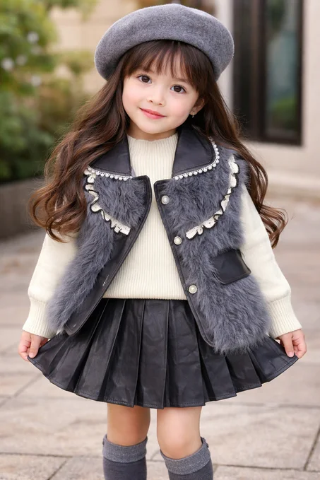 ensemble fourrure 3 pièces 4/5ans