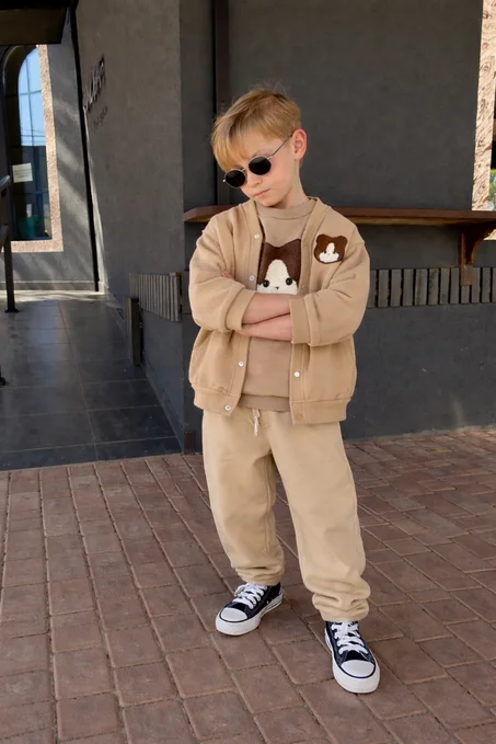 ensemble garçon beige 4/5ans