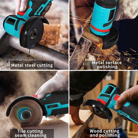 😍 MDHL Portable Lithium Electric Angle Grinder 2 Batteries