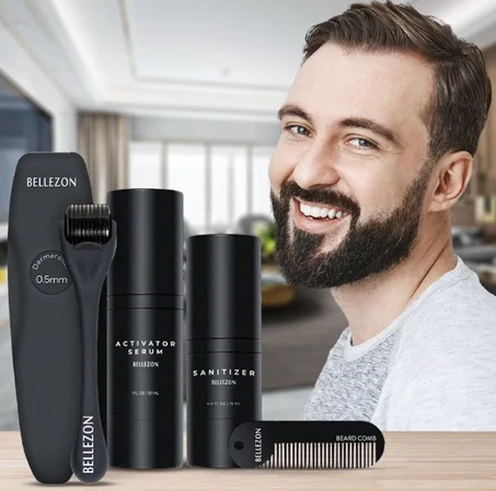 طقم نمو اللحية و الشعر الطبيعي