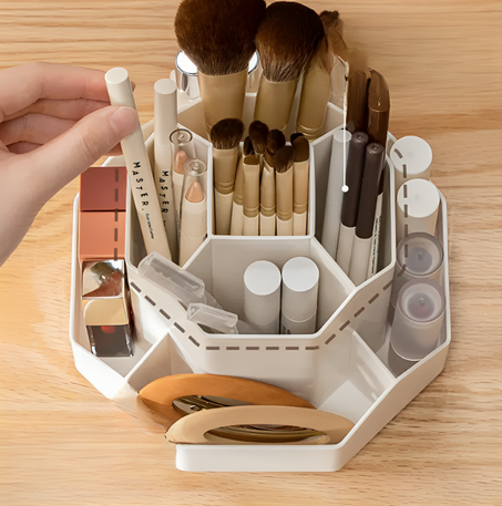 حامل المكياج  الدوار لترتيب المكياج و التخلص من الفوضى